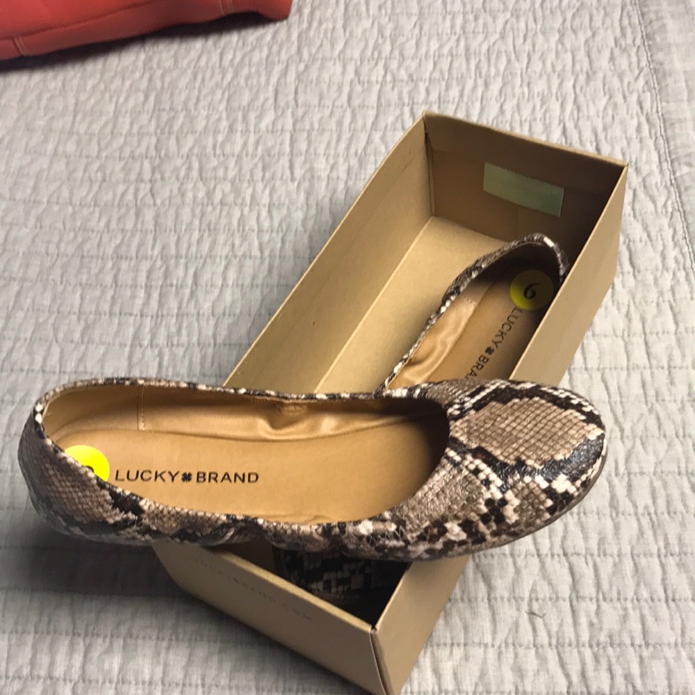 Lucky Snakeskin Flats